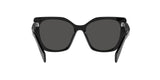Prada PR 19ZS 1AB5S0 sunglasses, black frame with dark grey lenses, rear view