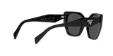 Prada PR 19ZS 1AB5S0 sunglasses, black frame with dark grey lenses, angled rear view