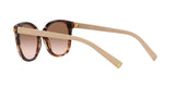 Prada PR 22ZS 07R0A6 sunglasses, caramel tortoise frame with brown gradient lenses, angled rear view