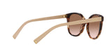 Prada PR 22ZS 07R0A6 sunglasses, caramel tortoise frame with brown gradient lenses, angled rear view