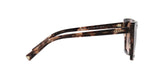 Prada PR 23ZS 07R0A6 sunglasses, caramel tortoise frame with brown gradient lenses, side view