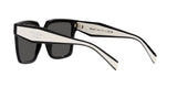 Prada PR 24ZS 1AB5S0 sunglasses, black frame with dark grey lenses, angled rear view