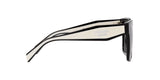 Prada PR 24ZS 1AB5S0 sunglasses, black frame with dark grey lenses, side view