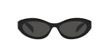 Prada PR 26ZS 16K08Z sunglasses, black frame with dark grey lenses, front view