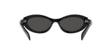 Prada PR 26ZS 16K08Z sunglasses, black frame with dark grey lenses, rear view