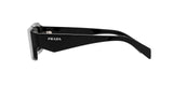 Prada PR 27ZS 16K08Z sunglasses, black frame with dark grey lenses, side view