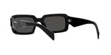 Prada PR 27ZS 16K08Z sunglasses, black frame with dark grey lenses, rear angled view