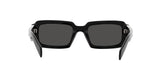 Prada PR 27ZS 16K08Z sunglasses, black frame with dark grey lenses, rear view
