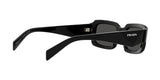 Prada PR 27ZS 16K08Z sunglasses, black frame with dark grey lenses, angled rear view