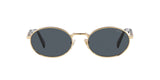 Prada PR 65ZS ZVN09T sunglasses, pale gold frame with dark grey lenses, front view