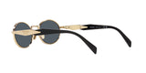 Prada PR 65ZS ZVN09T sunglasses, pale gold frame with dark grey lenses, angled rear view