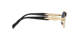 Prada PR 65ZS ZVN09T sunglasses, pale gold frame with dark grey lenses, side view