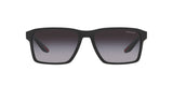 Prada Linea Rossa PS 05YS 1AB09U sunglasses, black frame with grey gradient lenses, front view