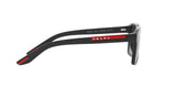 Prada Linea Rossa PS 05YS 1AB09U sunglasses, black frame with grey gradient lenses, side view