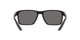 Prada Linea Rossa PS 05YS DG002G sunglasses, black rubber frame with dark grey polarized lenses, rear view