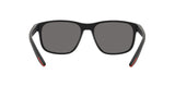 Prada Linea Rossa PS 06YS DG002G sunglasses, black rubber frame with polarized dark grey lenses, rear view