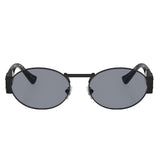 Versace Unisex Sunglasses Matte Gunmetal Frame, Grey Mirror Silver Lenses, 56MM