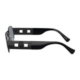 Versace Unisex Sunglasses Matte Gunmetal Frame, Grey Mirror Silver Lenses, 56MM