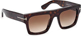 Tom Ford Unisex Sunglasses - FAUSTO FT0711 Dark Havana/Light Brown