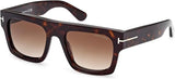 Tom Ford Unisex Sunglasses - FAUSTO FT0711 Dark Havana/Light Brown