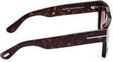 Tom Ford Unisex Sunglasses - FAUSTO FT0711 Dark Havana/Light Brown
