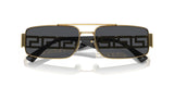 Versace Man Sunglasses Gold Frame, Dark Grey Lenses, 60MM