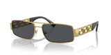 Versace Man Sunglasses Gold Frame, Dark Grey Lenses, 60MM
