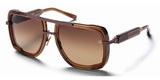 Balmain Soldier Brown Pilot Luxury Sunglasses | ABCGlasses.com