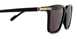 Cartier Men Sunglasses CT0220SA-001 56 Black Gray UV Protection | ABCGlasses.com