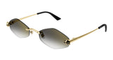 Cartier Women’s Sunglasses CT0433S 001 Gold Grey | ABCGlasses.com