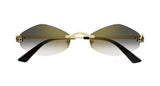 Cartier CT0433S 001 Gold Grey Women’s Luxury Sunglasses | ABCGlasses.com