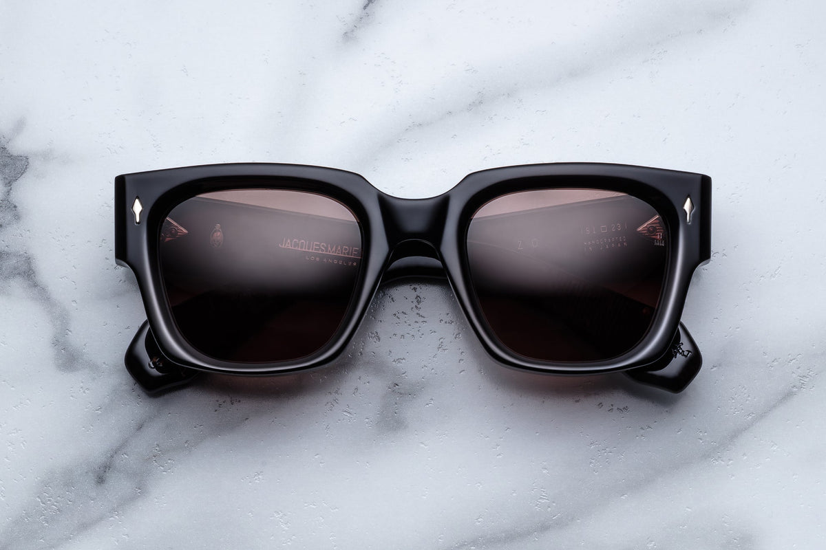 Jacques Marie Mage Enzo Willow Sunglasses Black Brown Lens – ABC Glasses