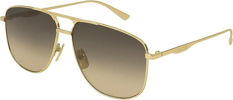 Gucci Women’s Sunglasses 206157 Gold Frame 60mm Designer Eyewear | ABCGlasses.com