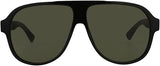 Gucci Women’s Urban Sunglasses GG0009S 001 Black Green | ABCGlasses.com