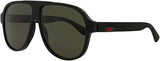 Gucci GG0009S 001 Black Green Frame Women’s Urban Sunglasses | ABCGlasses.com