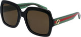 Gucci Women’s Sunglasses GG0036SN 002 Black Green Red | ABCGlasses.com