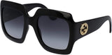 Gucci Women’s Sunglasses GG0053S 001 Black Gray Lens | ABCGlasses.com