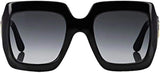 Gucci GG0053S 001 Black Women’s Sunglasses with Gray Lenses | ABCGlasses.com