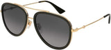 Gucci GG0062S Gold Black Women’s Sunglasses | ABCGlasses.com