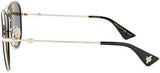 Gucci GG0062S Gold Black Elegant Women’s Sunglasses | ABCGlasses.com