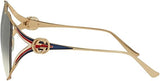 Gucci GG0225S 004 Women’s Luxury Gold Sunglasses | ABCGlasses.com