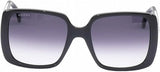 Gucci GG0632S-001 Black Frame Women’s Sunglasses with Grey Lens 56mm | ABCGlasses.com