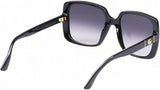 Gucci GG0632S-001 Black and Grey Women’s Luxury Sunglasses 56mm | ABCGlasses.com