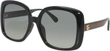 Gucci Women’s Sunglasses GG0714SA 001 Black Grey Green | ABCGlasses.com