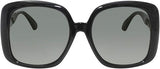 Gucci GG0714SA 001 Black Grey Green Frame Women’s Sunglasses | ABCGlasses.com