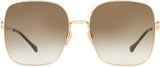 Gucci GG0879S Gold Brown Frame Women’s Sunglasses | ABCGlasses.com