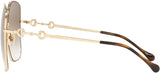 Gucci Women’s Designer Sunglasses GG0879S Gold Brown | ABCGlasses.com