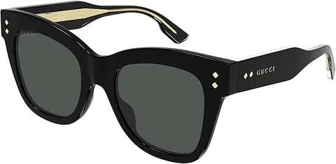 Gucci GG1082S Nouvelle Vague Black Grey Lens Women’s Square Sunglasses | ABCGlasses.com