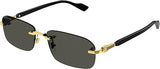 Gucci Men’s Sunglasses GG1221S Gold Black Grey | ABCGlasses.com