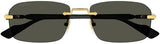 Gucci GG1221S Gold Black Grey Men’s Sunglasses | ABCGlasses.com